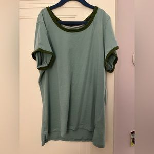 Anthropologie Pilcro Slim Ringer Tee